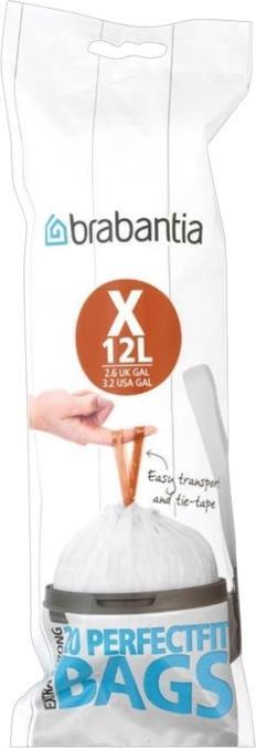 Actual product image Brabantia PerfectFit X12 litre waste bag (20 x, 12 l)