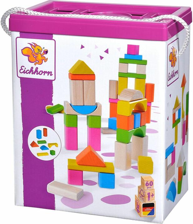 Image du produit Eichhorn Blocs en bois naturels et colorés
