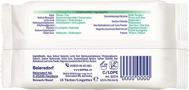 Immagine prodotto NIVEA Intimo Mild Fresh (15 ml, Salviette intime)