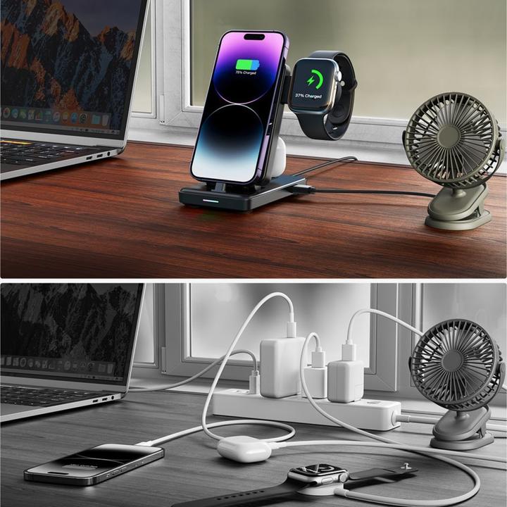 Produktbild Joyroom JR-WQS02 4-in-1 Foldable Charging Station (Lightning Version) (15 W)