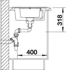 Productafbeelding Blanco Metra 6 S Compact (Ingebouwde gootsteen, 50 cm, 78 cm)