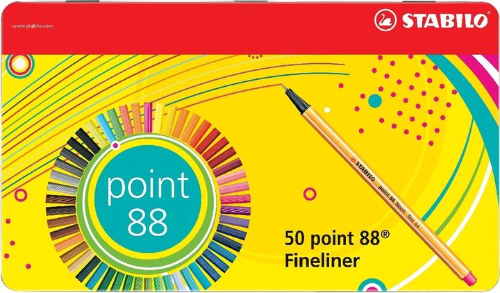 Immagine prodotto STABILO punto 88 Custodia in metallo (Multicolore, 50 x)