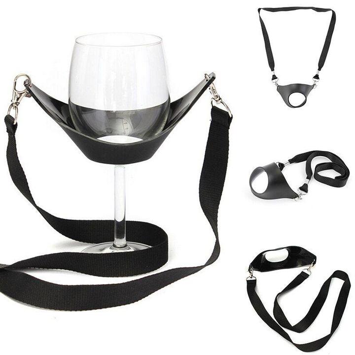 Immagine prodotto JTI Elegante portabicchieri da vino con nastro adesivo rimovibile (Portabottiglie da vino)