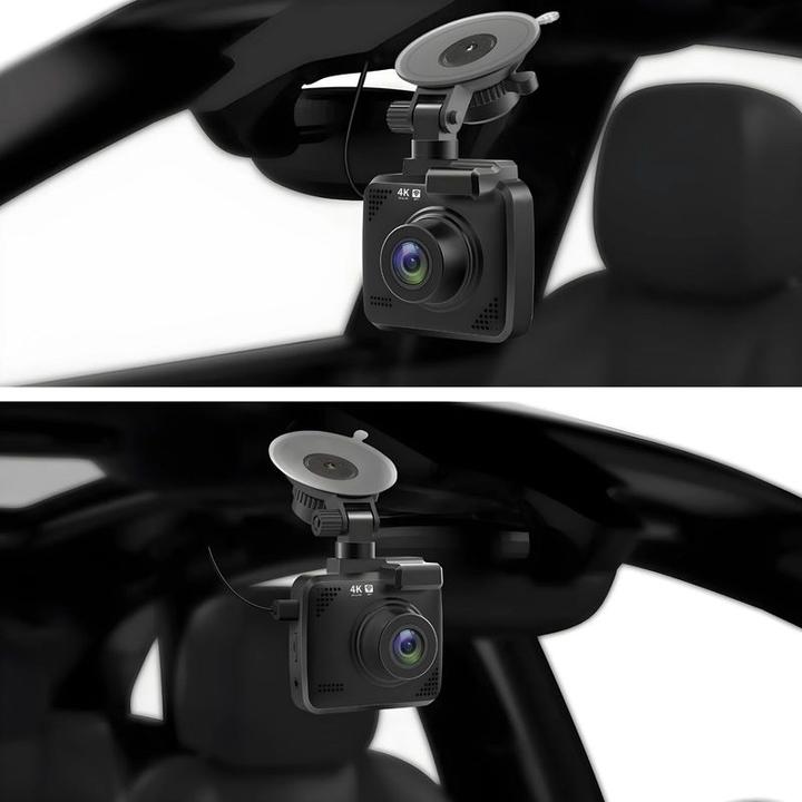 Actual product image Hermex 4K Dual-Dashcam Onboard-Kamera Autofront-Kamera Nachtsichtkamera Auto (Night vision, GPS receiver, Built-in display, Wi-Fi, UHD 4K)