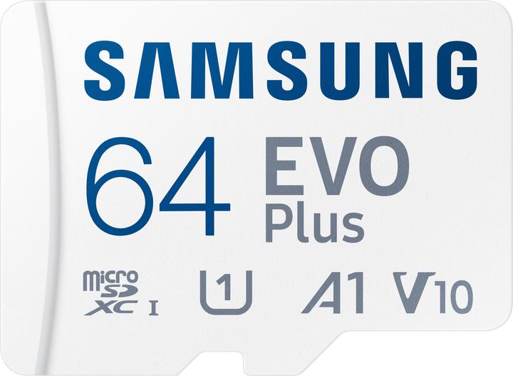 Actual product image Samsung EVO Plus (64 GB, microSDXC, U1, UHS-I)