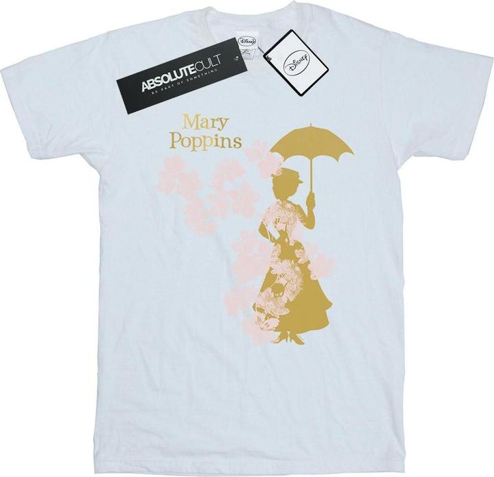 Immagine prodotto Disney Mary Poppins Floral Silhouette Maglietta Ampia Donna (XL)
