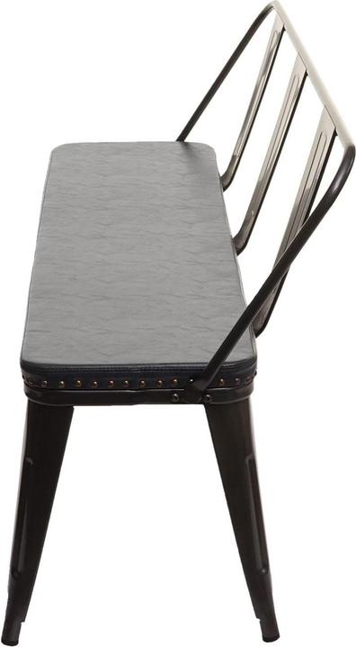 Image du produit Swisshandel24 Banquette 3 places, banquette vestiaire salle à manger, similicuir Chesterfield Industrial (153 cm)