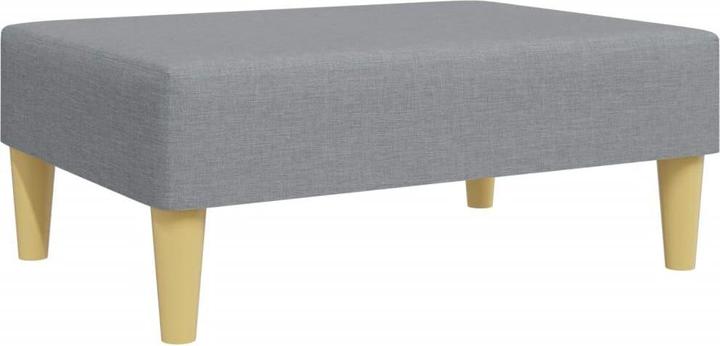 Produktbild VidaXL Schlafsofa 2 Sitzer mit Kissen Fusshocker Bettsofa Tagesbett Hellgrau Samt (Bettsofa)
