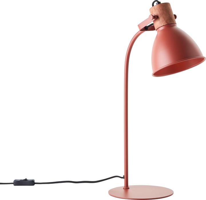 Immagine prodotto Brilliant Lampada da tavolo Erena 52cm rosso metallo/legno cavo interruttore intermedio 1x A60 (E27)