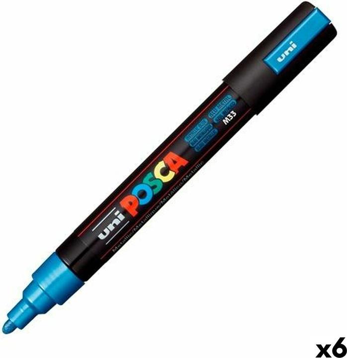 Produktbild Uni-ball Osama Pack 6 Posca Medium Blau (Blau, 2.50 mm, 6 x)