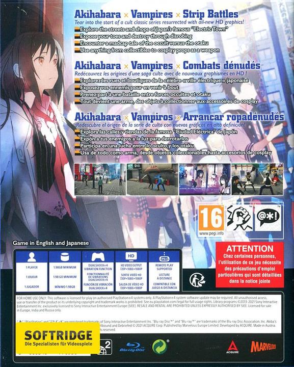 Immagine prodotto Marvelous Il viaggio di Akiba: Hellbound & Debriefed (PS4, Multilingue)