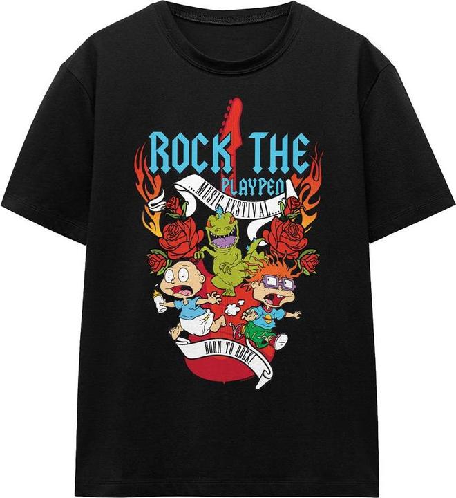 Actual product image Rugrats Unisex Adult Rock The Playpen Music Festival T-Shirt (XL)