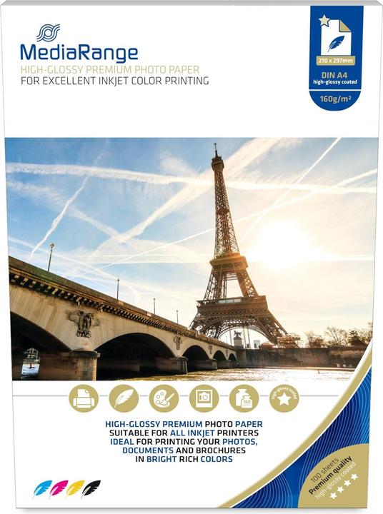 Produktbild MediaRange Fotopapier (160 g/m², A4, 100 x)