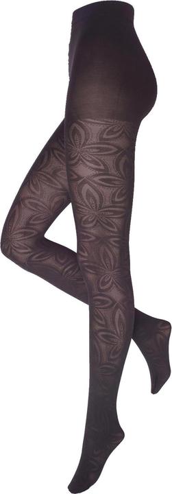 Actual product image Levee Floral 30 tights, colour 253 dark brown, size 44-46 (30 DEN, 44 - 46)