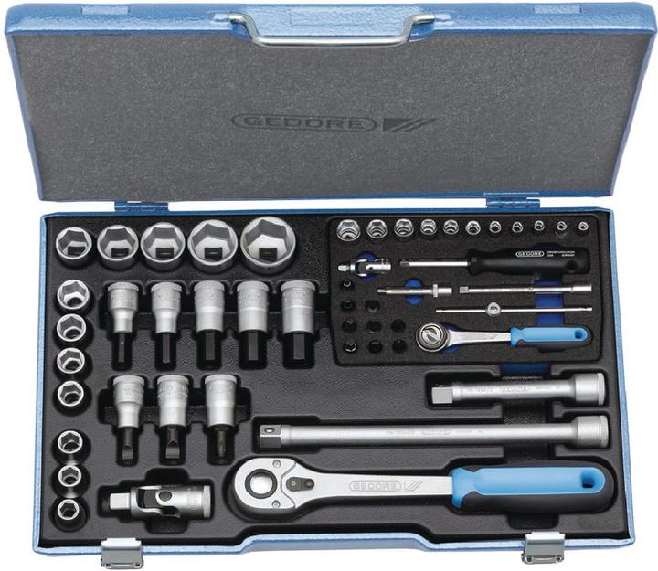 Produktbild Gedore 19 V20 U-10 Steckschlüssel-Satz 1/4"+1/2" 50-teilig 4-30 mm (19 mm, 6 mm, 12 mm, 24 mm, 14 mm, 22 mm, 5.5 mm, 10 mm, 27 mm, 7 mm, 17 mm, 11 mm, 5 mm, 15 mm, 30 mm, 8 mm, 9 mm, 4.5 mm, 13 mm, 4 mm)