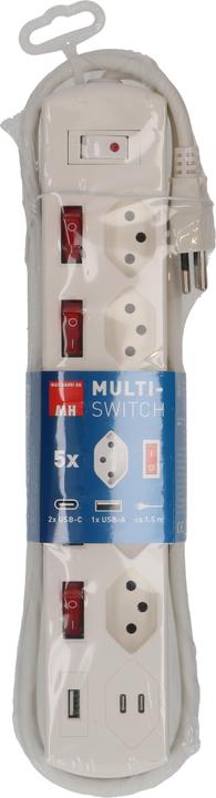 Immagine prodotto Max Hauri Interruttore multiplo (5 x, Tipo 13, 1.50 m)