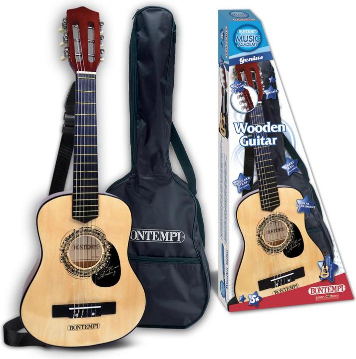Produktbild Bontempi Holzgitarre mit 6-saitigem Schultergurt und Tasche