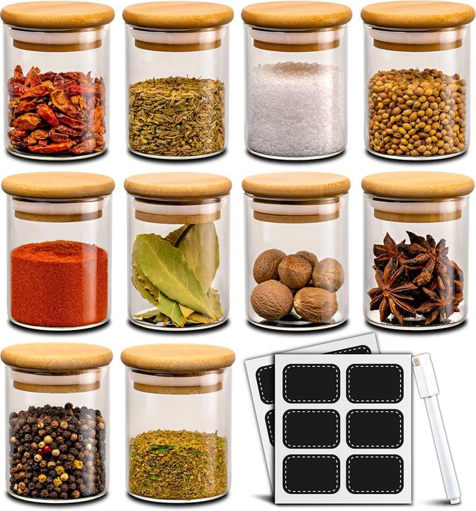 Image du produit Praknu 20er Gewürzgläser-Set, spülmaschinenfest und luftdicht (2.40 l)