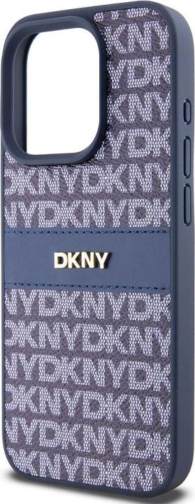 Image du produit DKNY PU Cuir Motif Répétition Bande Tonale Etui pour iPhone 14 Pro Bleu (Apple iPhone 14 Pro)