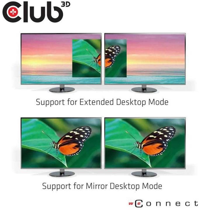 Image du produit Club 3D Adaptateur USB A vers HDMI 2.0 double moniteur 4K 60Hz