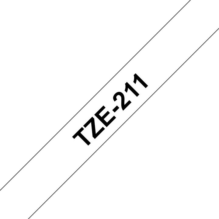 Produktbild Brother TZe-211 (0.60 cm, Schwarz, Weiss)