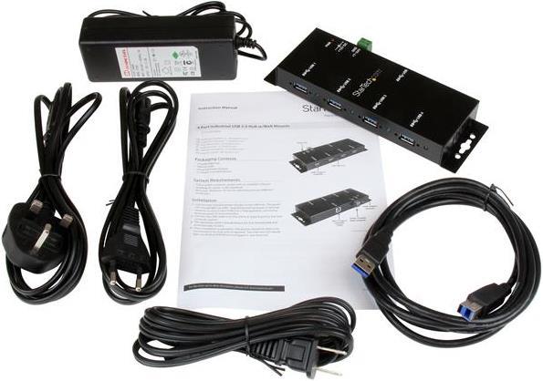 Produktbild StarTech 4 Port Industrieller USB 3.0 Hub - Montierbar (USB Switch)