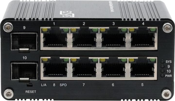 Exsys Web-Managed Mini PoE+ Switch 8x 1 Gbit/s + 2x SFP (10 Havens)