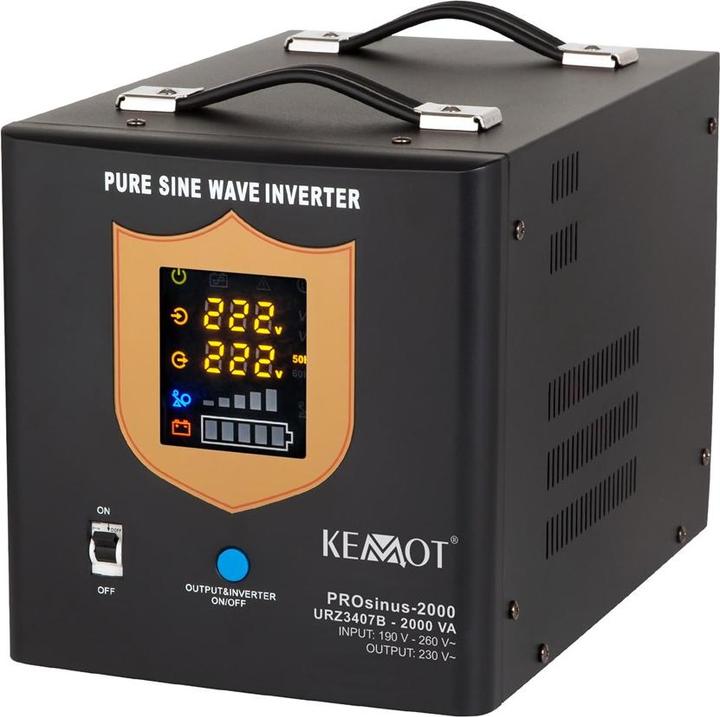 Produktbild Kemo Unterbrechungsfreie Stromversorgung 1200W 12V/230Vac PROsinus-1200 (Online-Doppelwandler USV)