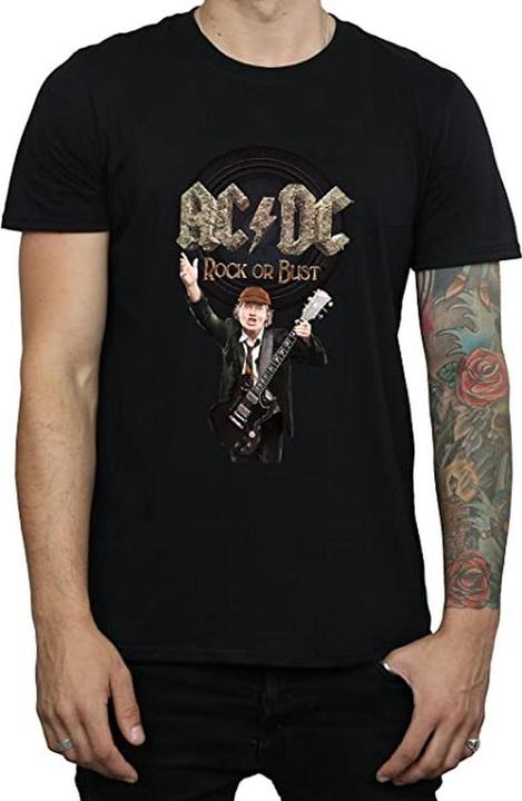 AC/DC Rock Or Bust Angus Young TShirt aus Baumwolle