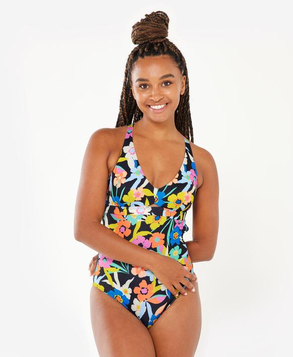 Image du produit Olaian Maillot de bain 1 pièce fleuri de surf Femme - Agatha azalea multicolore (42)