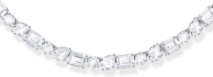 Actual product image Thomas Sabo Choker necklace with white stones in three cuts silver (925 silver, 34 - 42 cm)