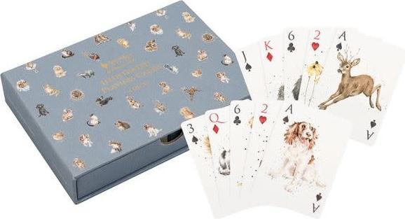 Wrendale Design Spielkarten „The Country Set“ mit Waldtieren, Hunden und Katzen