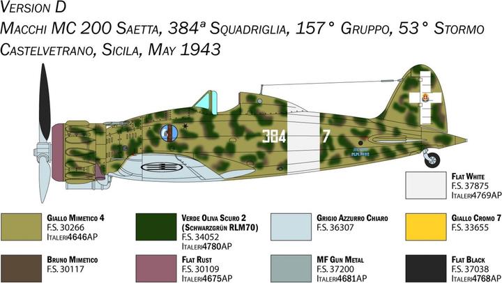 Actual product image 1:48 Macchi MC. 200 Series XXI-XXIII