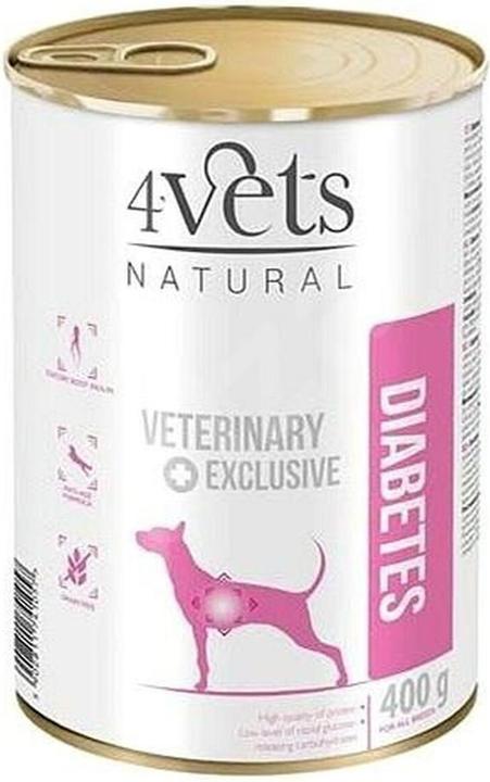 Produktbild 4Vets Natural Diabetes Dog - Nassfutter für Hunde - 400 g (Senior, 1 Stk., 400 g)