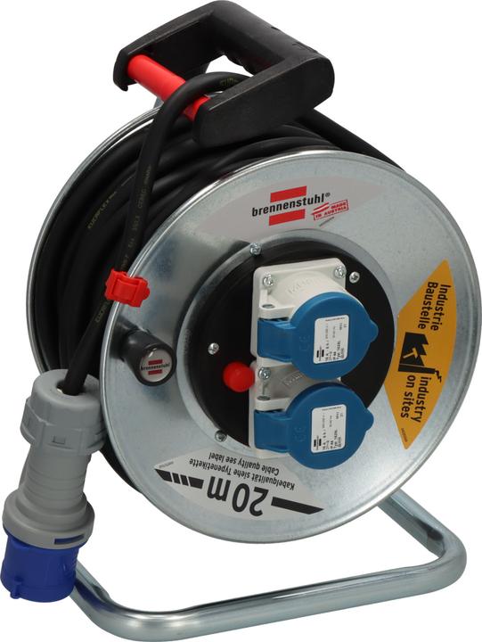 Image du produit Brennenstuhl Enrouleur de câble Garant SK 240, 2x prises CEE 230V/16A, fiche CEE 230V/16A, câble 20m H07RN-F (20 m, 2.50 mm²² mm)