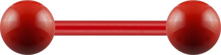 Produktbild Star Piercing Barbell Fire Red mit Kugel (Chirurgenstahl 316L, ohne Messing)