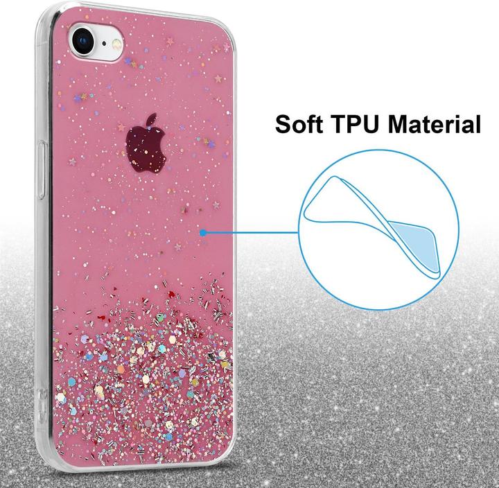 Actual product image Cadorabo TPU cover sparkling glitter (Apple iPhone 7, Apple iPhone SE (2nd Gen))