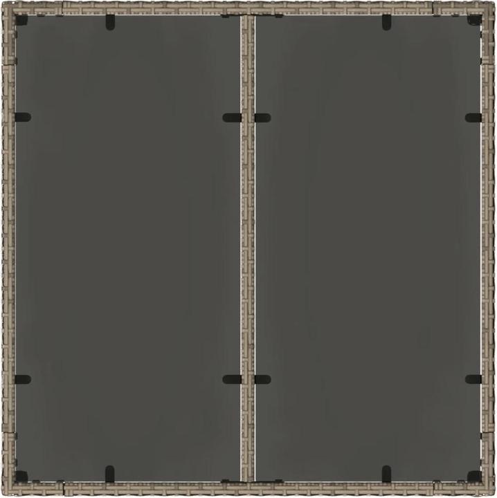 Produktbild VidaXL Gartentisch mit Glasplatte (90 cm)