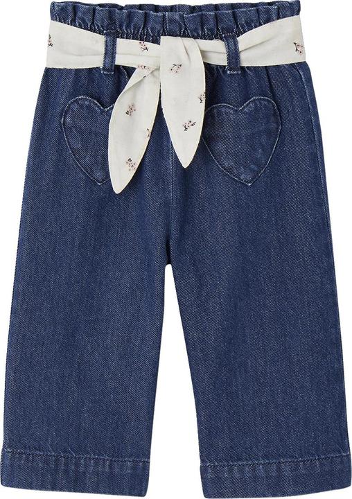Immagine prodotto Vertbaudet Jeans larghi da bambino con cintura in tessuto (62)