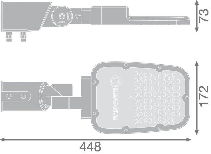Actual product image Ledvance STREETLIGHT AREA SMALL Street light RV20ST 6075lm 6500K daylight white IP66 (6075 lm, IP66)