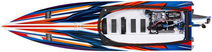 Actual product image Traxxas BOAT SPARTAN SR 1037mm 1:10 EP RTR ORANGE TQi 2.4GHz WITHOUT charger and WITHOUT battery