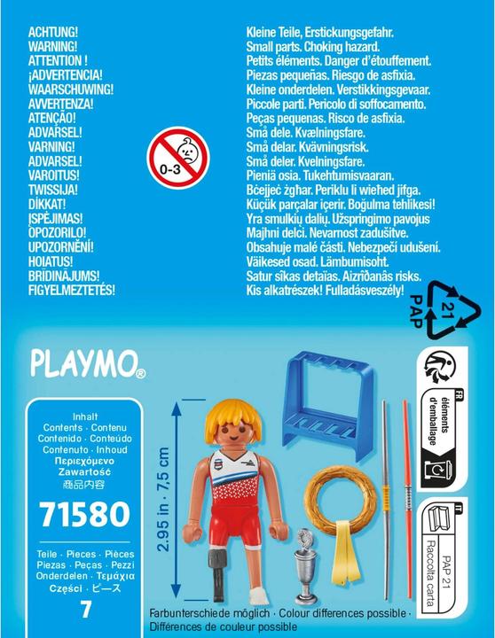 Actual product image Playmobil 71580 Playm. Javelin thrower 71580 (71580, Playmobil Special Plus)