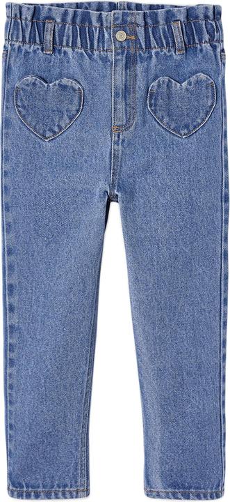 Image du produit Vertbaudet Mädchen Paperbag-Jeans mit Herz-Taschen (98)