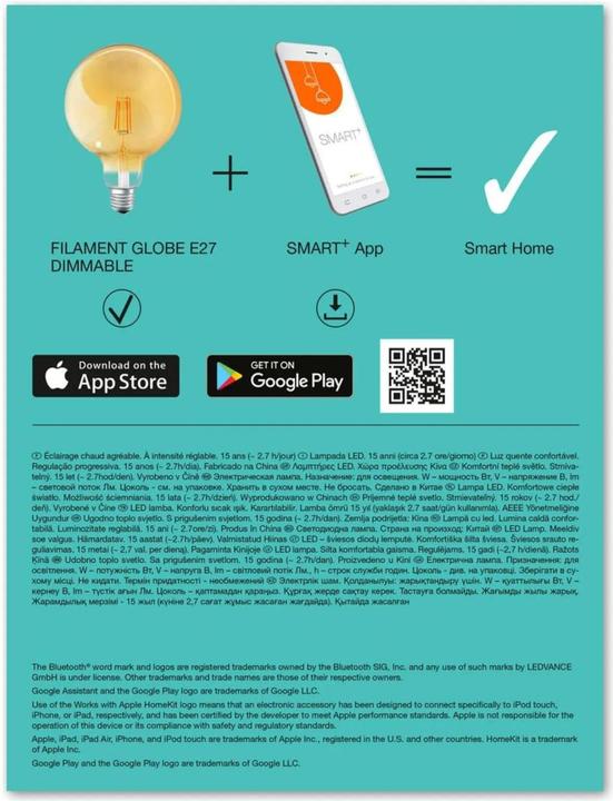 Nährwerte und Zutaten Ledvance Smart+ (E27, 6.50 W, 600 lm, 1 x, E)