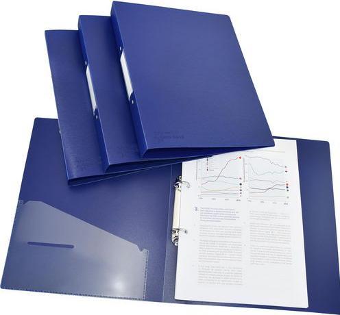 Actual product image Rapesco Ring binder 1660 2 rings 25 mm polypropylene DIN A4 Blue (A4, 35 mm, 4 Piece)