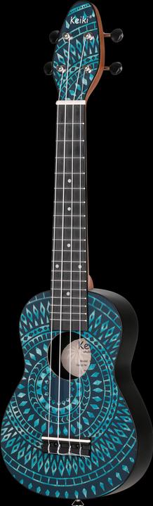 Actual product image Keiki Ukulele Package - Soprano - Blue Kaleidoscope (Soprano, Sopranino)