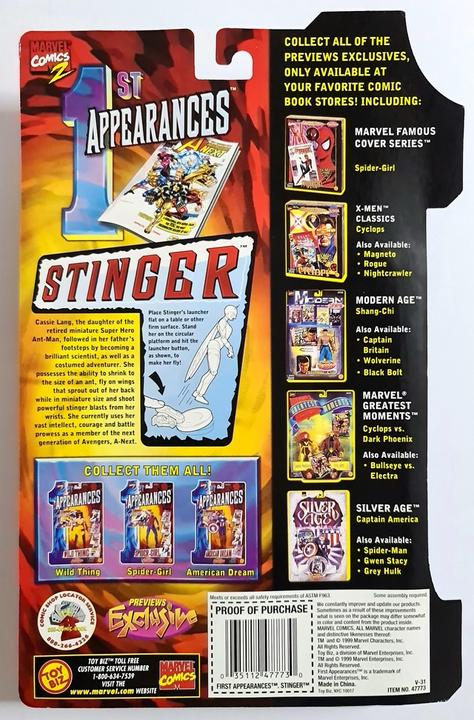 Actual product image Marvel Comics Marvel 1st Appearances action figure Stinger