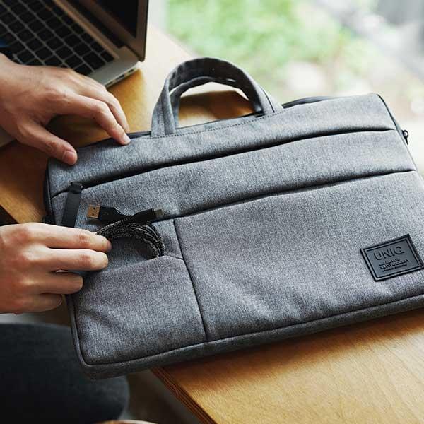 Produktbild Uniq torba Cavalier laptop Sleeve 15 szarymarl grey (15", Universal)