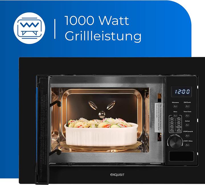 Actual product image Exquisit Built-in Microwave Black Digital (20 l)