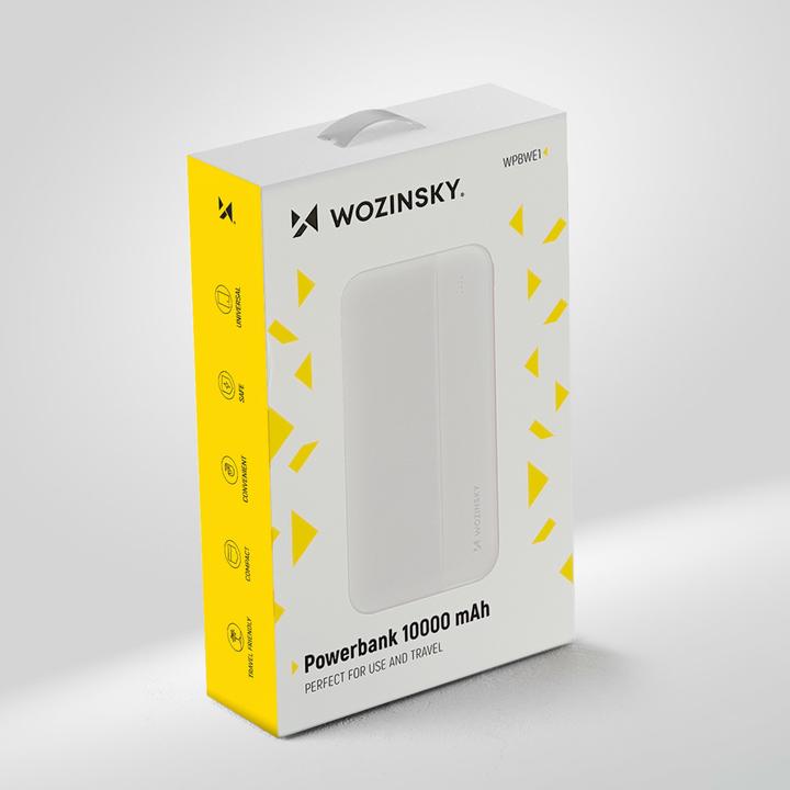 Produktbild Wozinsky powerbank Li-Po 10000mAh 2 x USB white (WPBWE1) (10000 mAh, 10 W, 10 Wh)